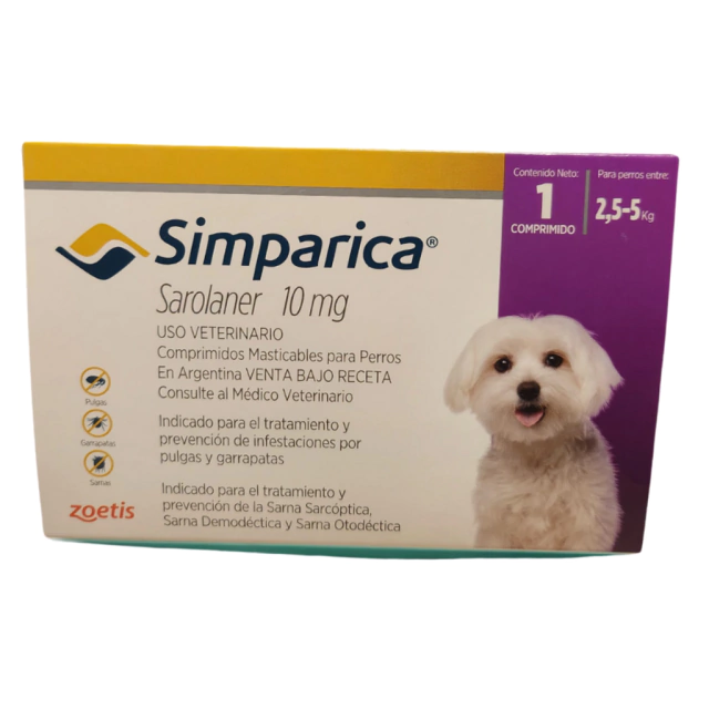SIMPARICA DE 02,5 A 5 KG